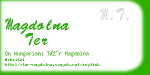 magdolna ter business card